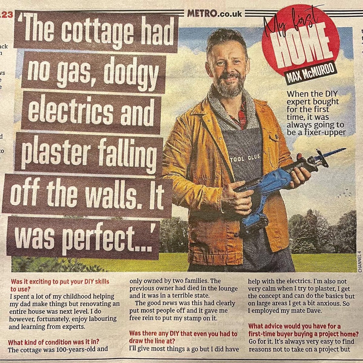 maxreestore's tweet photo. Thanks @MetroUK for the interview about my first home renovation 🛠️
#toolclub #diy #renovation #cottagerenovation #project #houseproject #houserenovation #homerenovation #amazingspaces https://t.co/7CKNFpmpZj