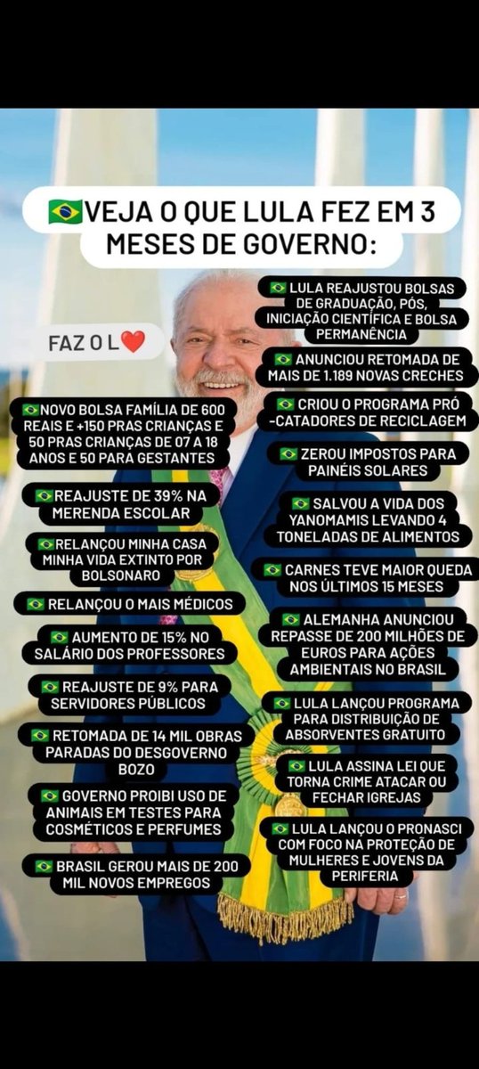 Michell15303291's tweet photo. @govbr Q o brasileiro veja, entenda, e nunca mais esqueça, q Lula e o PT q cuidam do  brasil https://t.co/L2DhBZuzxV