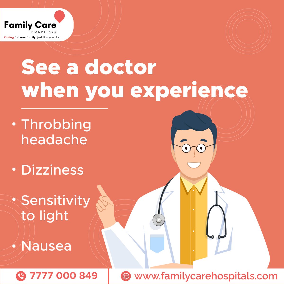 Migraines are often accompanied by a pulsing or throbbing sensation on one side of the head, but they can also affect both sides.

#familycarehospitals #MigraineAwareness #HeadacheRelief #ChronicMigraines #MigraineWarrior #MigraineTrigger #MigraineManagement #MigraineHelp