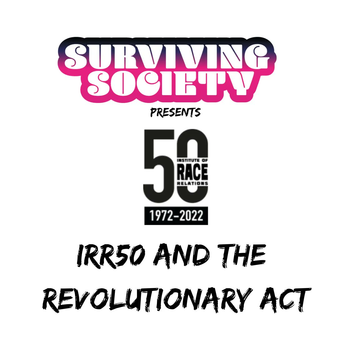 survivesocpod's tweet photo. 🤩 Welcome to New Circuits of Anti-Racism, brought to you by Surviving Society &amp; @IRR_News (IRR). These podcasts are from the IRR’s 50 year anniversary conference. The panels you’ll be hearing from are focused on racism, imperialism, and new lines of resistance. https://t.co/RzxeycM6ru