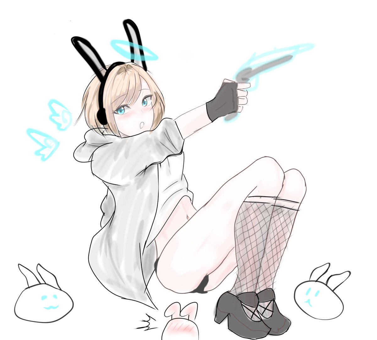 Bunny ears but lazy :D
Who knows maybe I'll do a bunny girl '3'