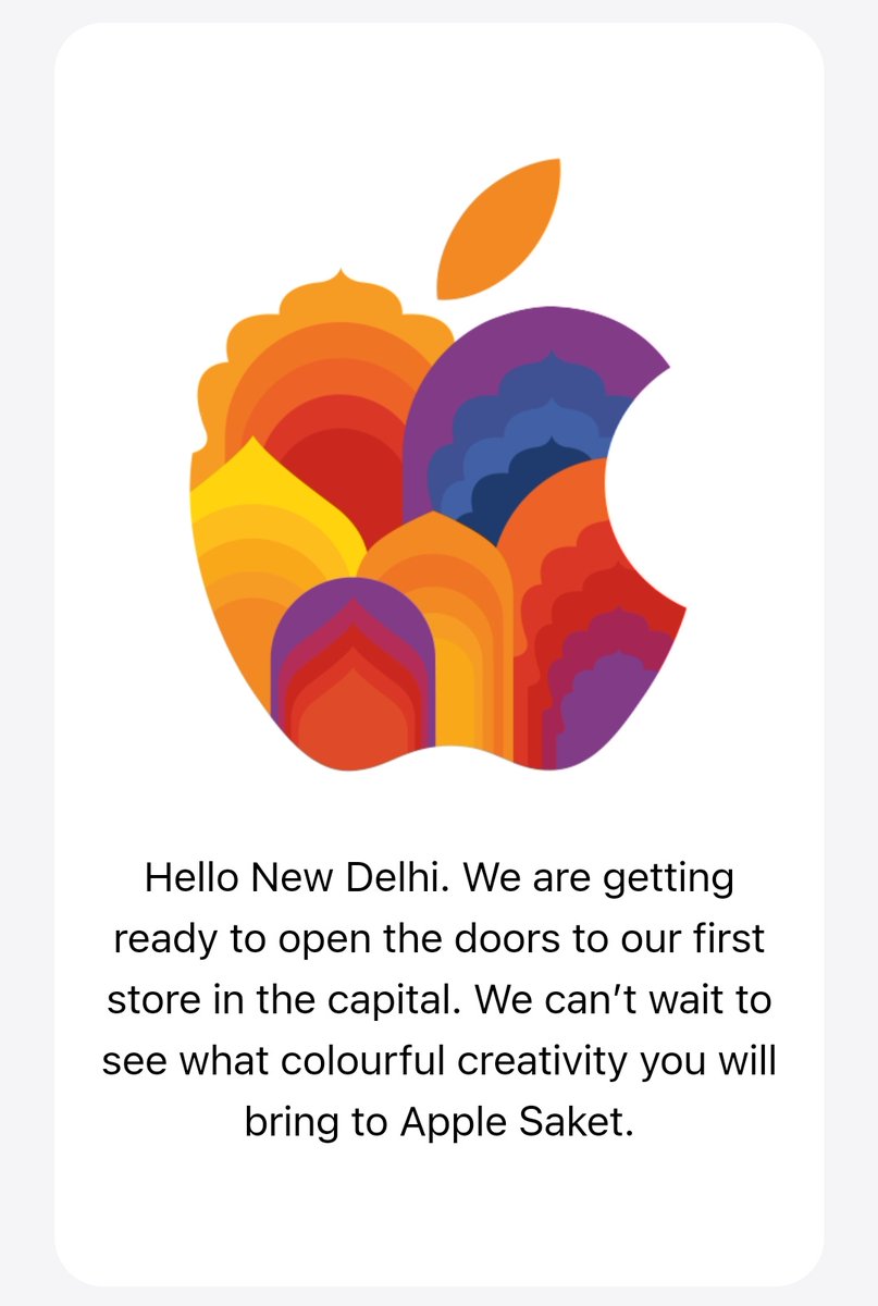 Pbhajanka's tweet photo. So 2nd store of #Apple in the heart of #India, Capital City #Delhi π April 20, 2023 at 10am #applestore #AppleStoreSaket #AppleIndia https://t.co/P5gXpzYrJl