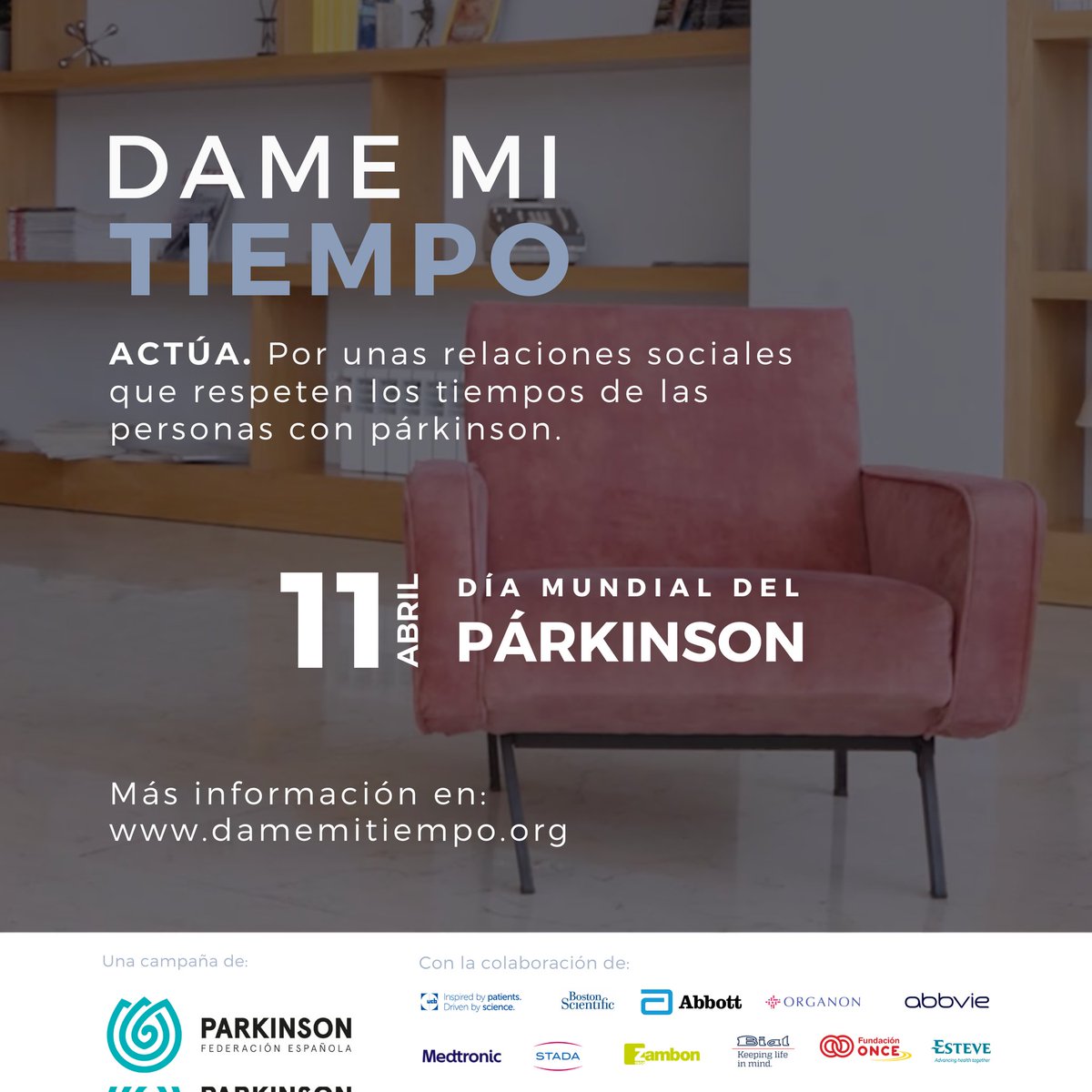 11 DE ABRIL, DÍA MUNDIAL DEL PARKINSON. #Damemitiempo Por unas relaciones sociales que respeten los tiempos de las personas con Parkinson. ⏳💜 @feparkinson #damemitiempoparkinson #damemitiempoparkinsoncastellon