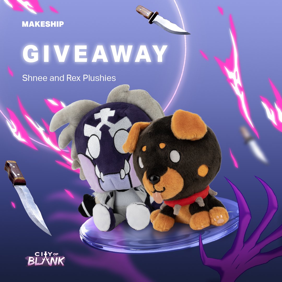 66sharkteeth's tweet image. The good folks at @Makeship are doing another giveaway for a pair of Rex and Shnee plushies! Make sure to enter so you can reunite the boys!

How to enter? 

1. Follow @66sharkteeth and @Makeship
2. Retweet this post!

Giveaway ends in 24 hours. Good luck!
