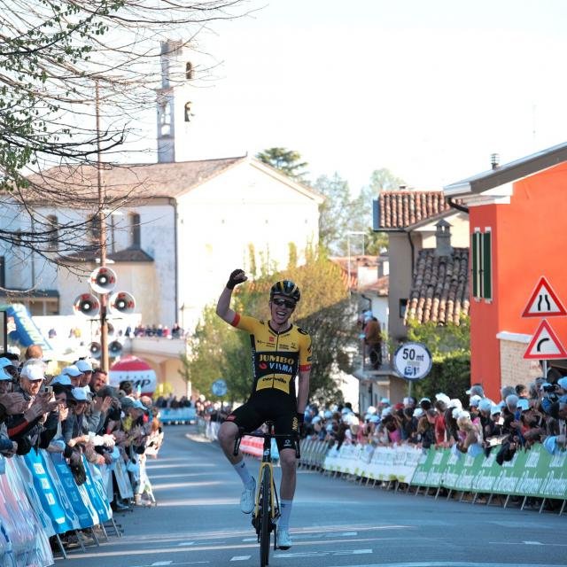 SEGcycling's tweet photo. 🥇 First one of the season for @MittetStaune! The Norwegian talent took the win at #GirodelBelvedere in solo style 👊 https://t.co/Ec1jwMGiaO