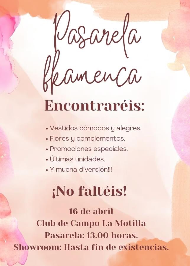 📣PREFERIA CLUB DE CAMPO LA MOTILLA
💃🕺💃🕺

Recuerda que el próximo 16 de Abril te esperamos en el club para celebrar la preferia
👉A las 13:00 h desfile de flamenca y a partir de las 16:30h disfrutaremos de la actuación del grupo flamenco Casiná.
¡Reserva tu mesa!