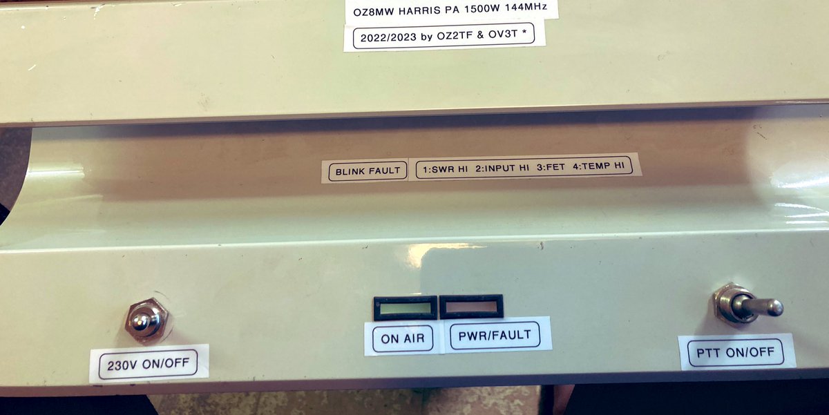 ov3t1's tweet photo. Another Harris Platinum tv-amp modified for 144MHz for OZ8MW Club. A good βlegalβ limit reached and if driven proper they deliver a clean output. Tested CW/SSB/FM carrier/Digi mode #Harris #ov3t #144mhz #hamradio https://t.co/ErUaQq4cvv