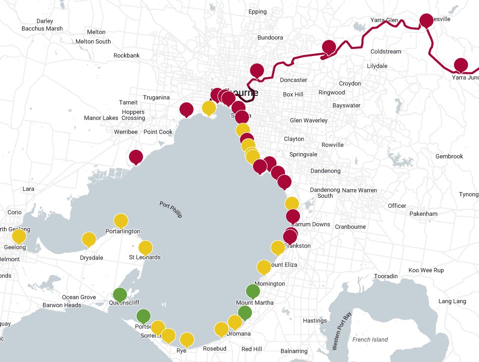Environment Protection Authority Victoria on Twitter "Four beaches