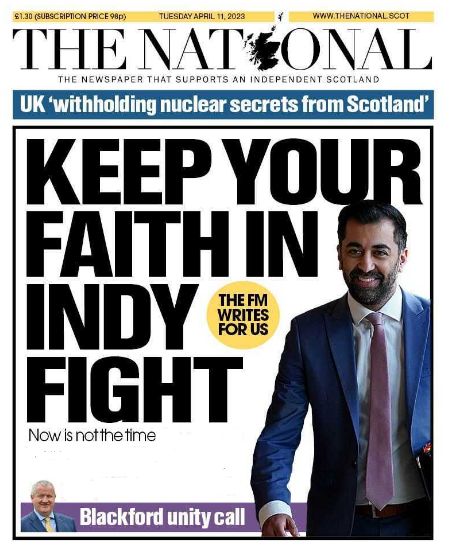 NatHunter_1's tweet photo. "Now is not the time" for separation, FM Yousaf has declared. Will you be keeping your faith, or bagging it up and chucking it into the back of your unused camper van? Let us know. https://t.co/FIH9ImuWtv