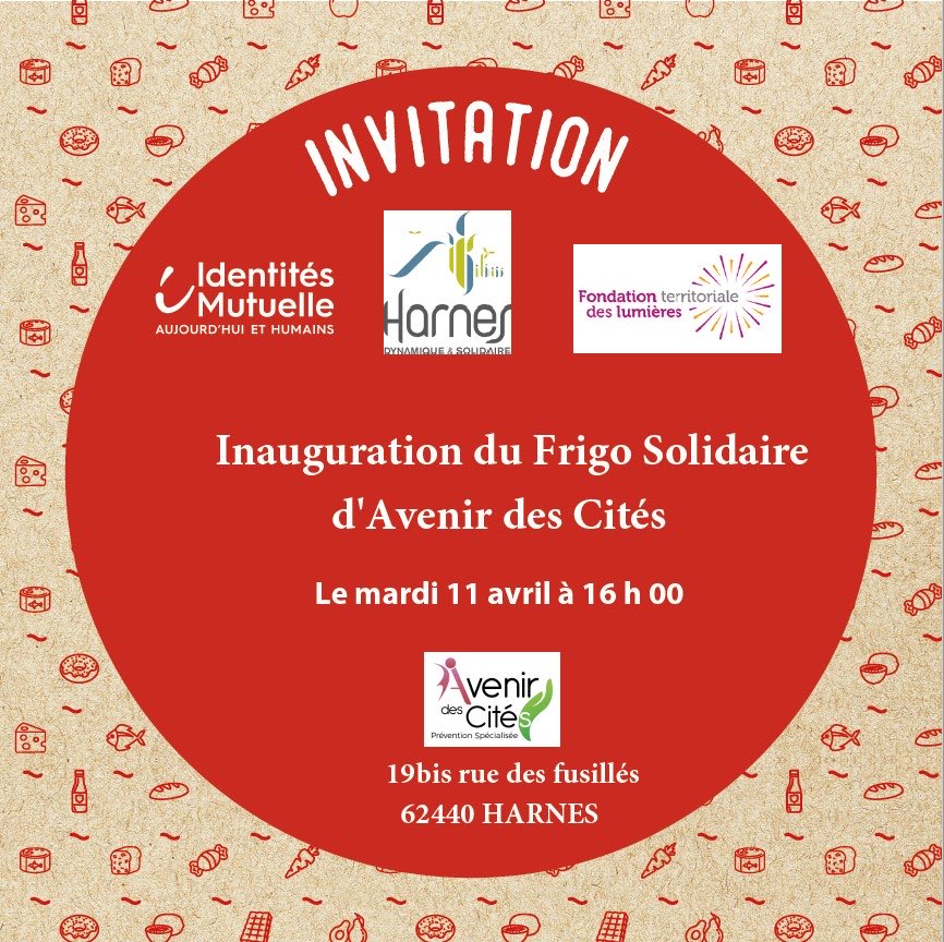 🔴INAUGURATION 
#FRIGOSOLIDAIRE HARNES    
➡️ A l’heure de l'inflation où les prix flambent, les plus modestes n’ont pas d’autres choix que de réaliser des coupes dans leurs repas et certains sont contraints de manger moins...La solidarité s'organise avec <a href="/AvenirdesCites/">AvenirdesCites62</a>