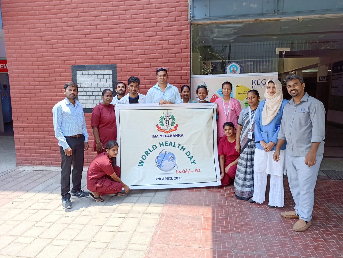 RegalHospital's tweet photo. Regal Hospital's World Health Day event, led by Dr. Suriraju V, was a huge success! Our walkathon, medical camp, and awareness program reached over 200 people, all aimed at improving health and wellness. Thank you to everyone who joined us for this amazing event! https://t.co/DLEbZKqxMh