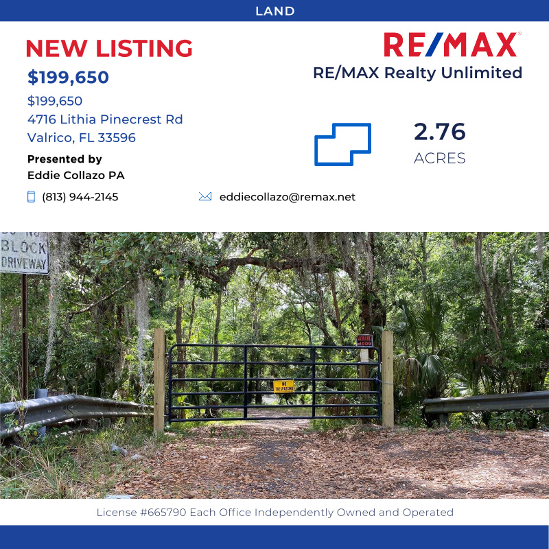 CollazoGroup's tweet image. River front Property. Rare Opportunity to own property on the Alafia River in Lithia FL. 2.8 mol acres of land zoned AS-1 Residential. 3 par...

Click here for details:
remax.com/FL/VALRICO/hom…
