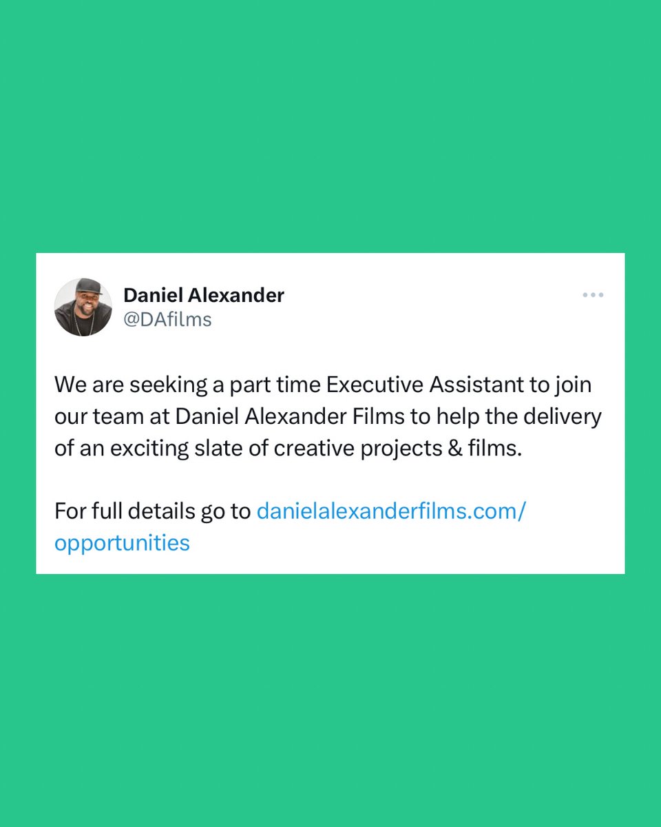 Opportunity with <a href="/dafilms/">Daniel Alexander</a> 🙏🏾💥🎬