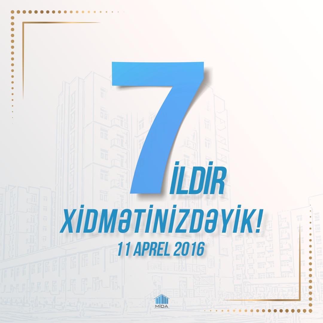 azerbaijan_mida's tweet photo. Azərbaycan Respublikasının Mənzil İnşaatı Dövlət Agentliyinin yaradılmasının 7-ci ildönümüdür.
#MİDA #11aprel #7ilxidmətinizdə https://t.co/4teLRfnh2q