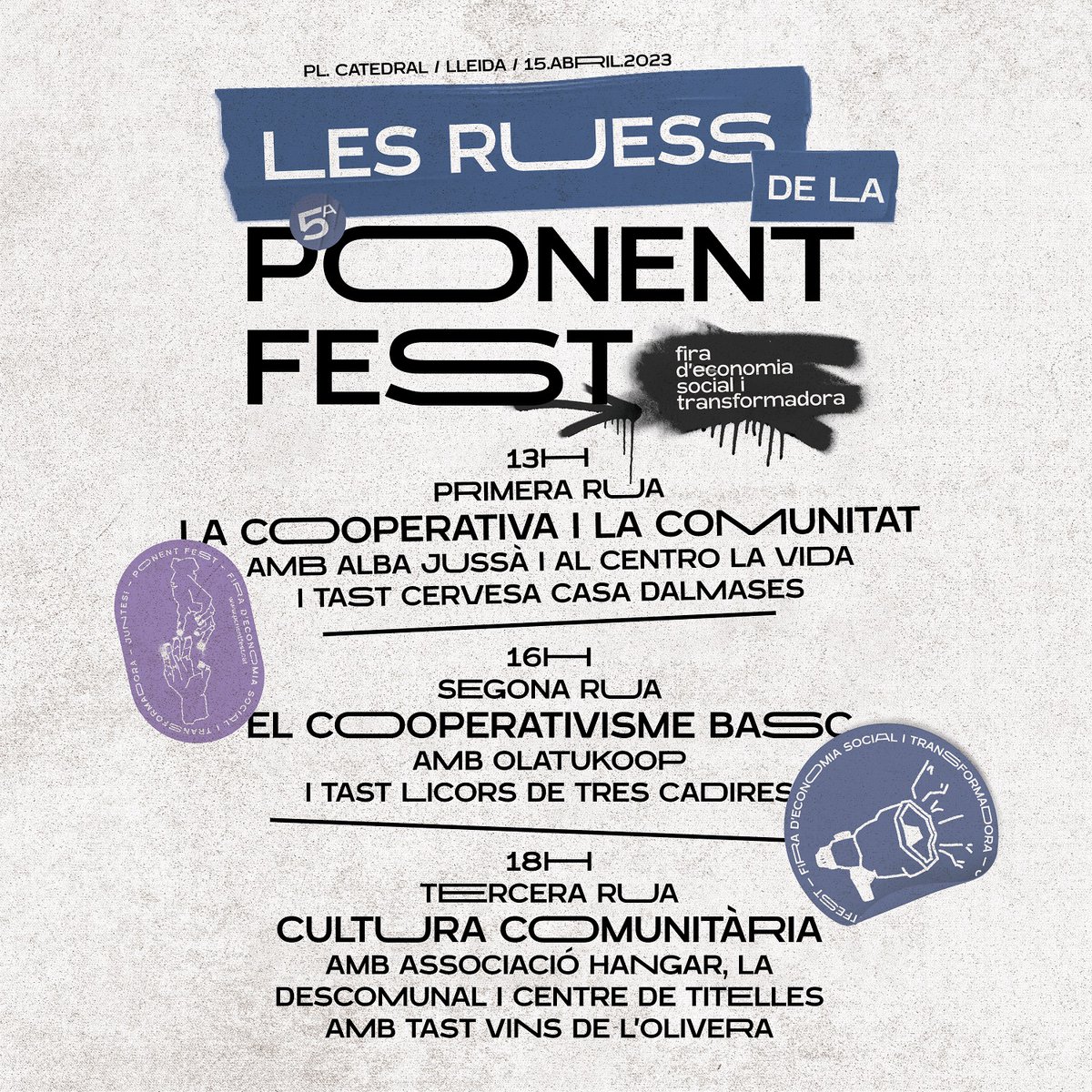 arcaruralcat's tweet photo. 📢 5a  #PonentFEST, la Fira d'Economia Social i Transformadora de Ponent!  
📆 15 d'abril
📍 Lleida 
👉 Espai de trobada per mostrar tots els productes i serveis necessaris per cobrir les necessitats de la nostra vida quotidiana a través de l'#ESS.
ℹ️  https://t.co/quvVynoDql https://t.co/0iMoGM4SFt