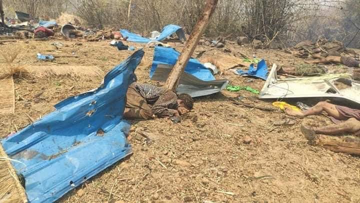 11.4.2023
At 8:11 am Myanmar junta forces attacked a busy place of Pazigyi Village in Kanbalu Township by MI35 jet fighter. Over 100 people were died in this attacking.
#SaveMyammar #democracy #peace #RejectMilitaryCoup