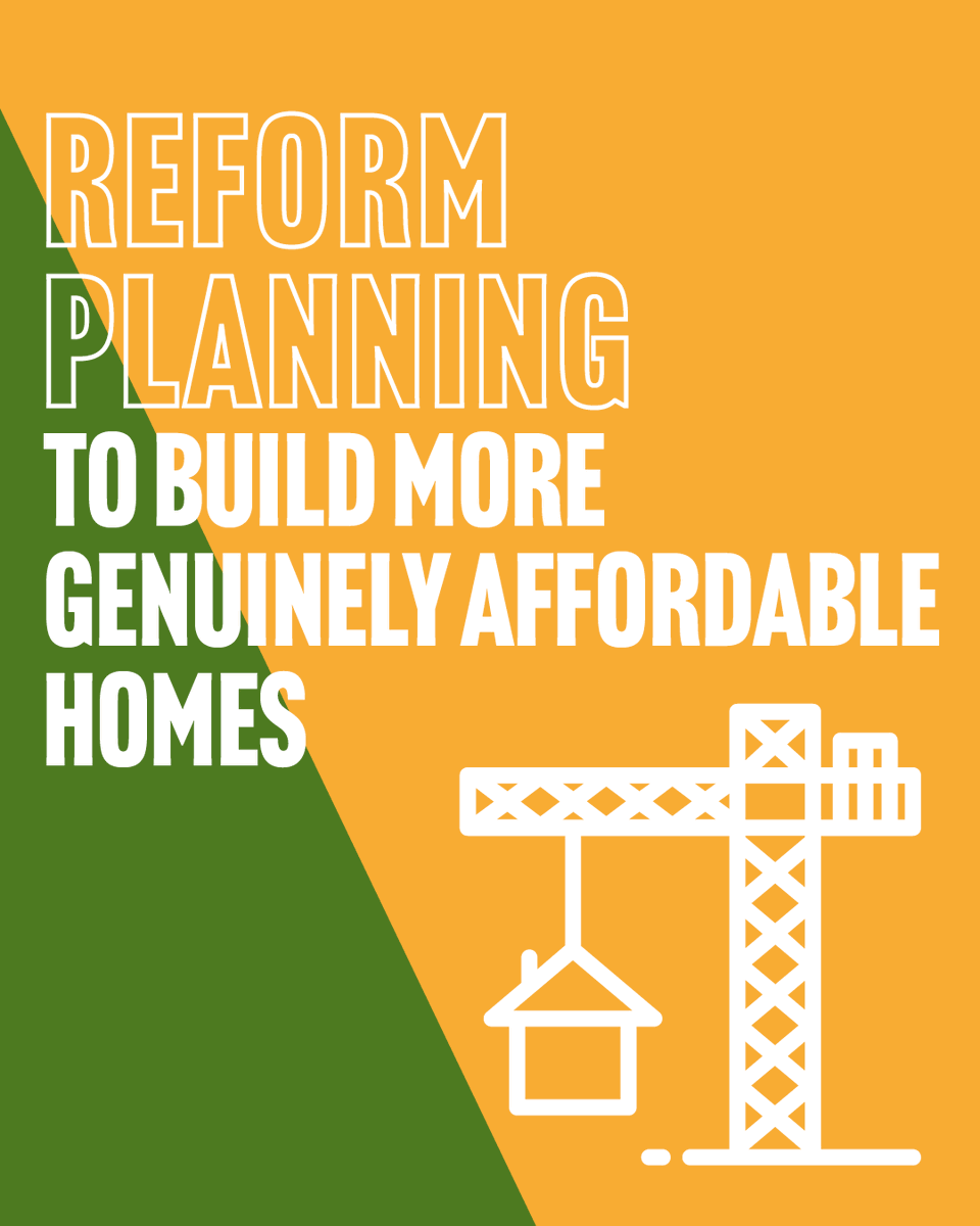 🏘️ And we’ll reform planning, to build more genuinely affordable homes for those looking to get on the housing ladder.