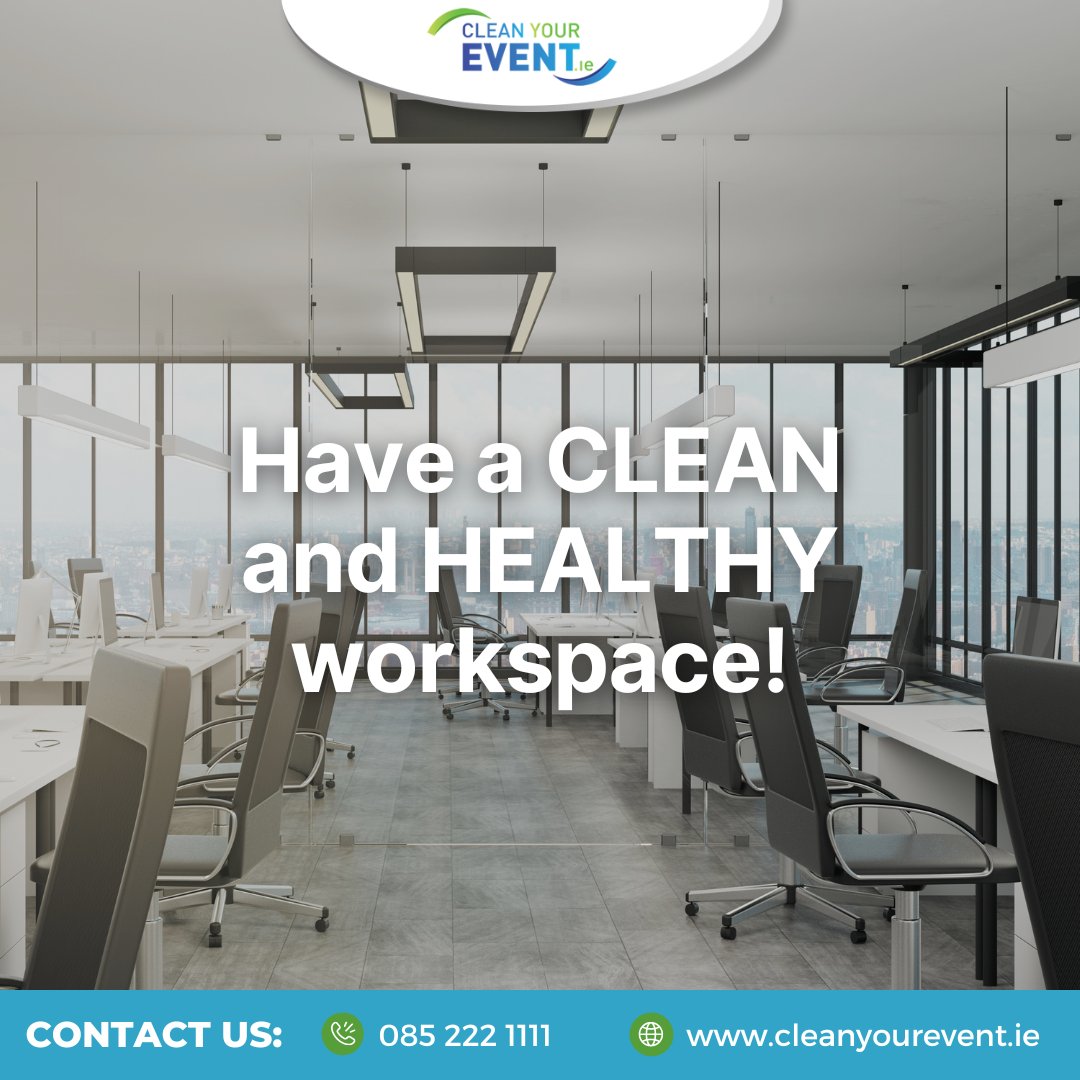 Every office is unique, which is why we offer customised cleaning plans tailored to your specific needs and preferences. Whether you need daily, weekly, or monthly cleaning services, we've got you covered. 🧹✨

Contact us to schedule your appointment. 📲bit.ly/CleanYourEvent…