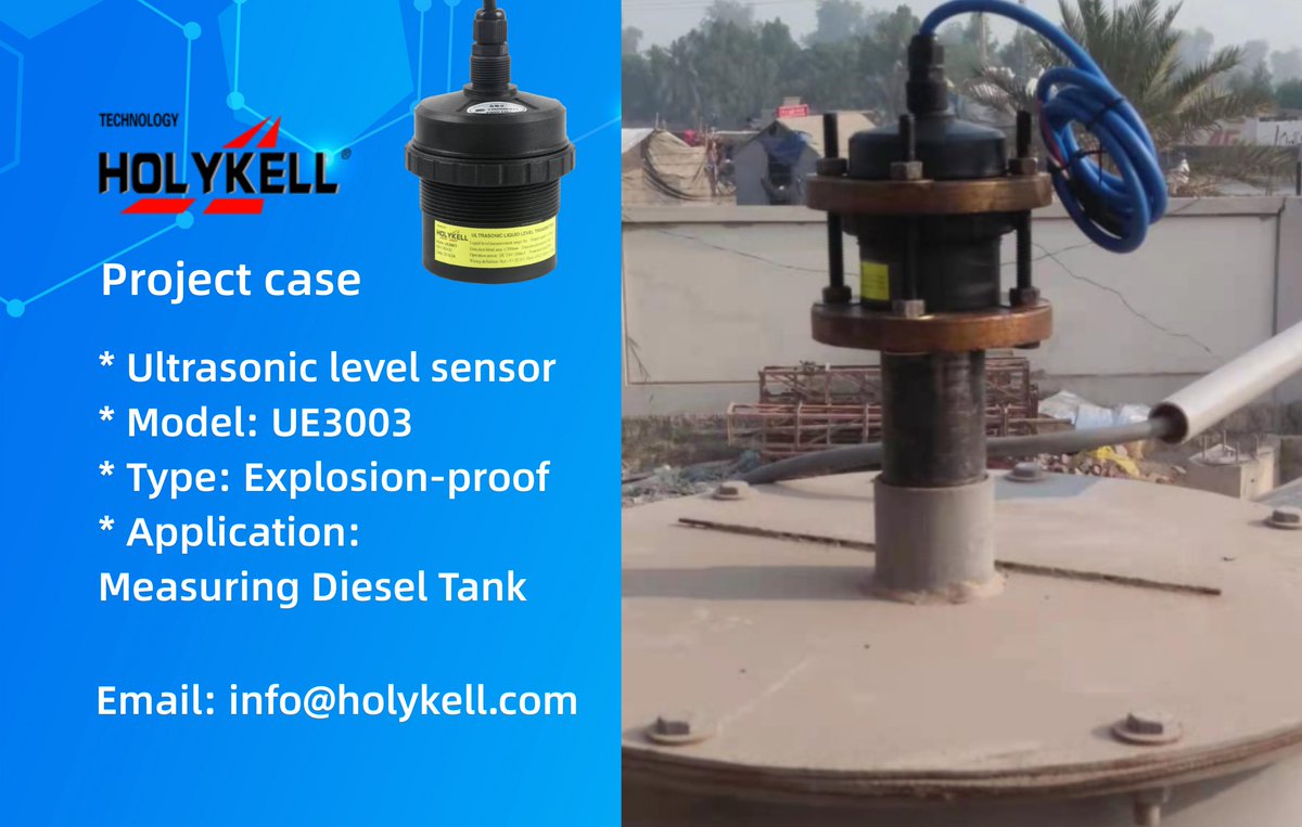 chinaholykell's tweet image. #Projectcase UE3003 Ultrasonic liquid level sensor applied in measuring diesel tank level. For more info., please check holykell.com/products/UE300…