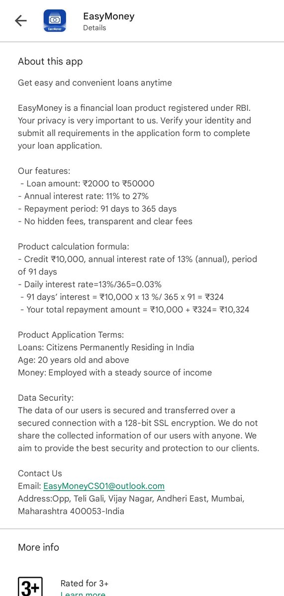 SeHeNaJ2's tweet photo. @RBI @RBIsays @CBItweets @TheOfficialSBI sir, this Fouad company please leaglly action sir...  Easymoney application is Fouad company.. https://t.co/IApgAw3hI2