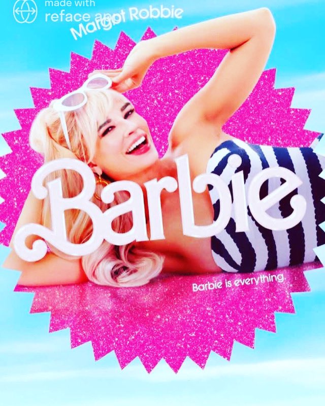 elinamadison's tweet image. #refaceapp  had to!  Haha! 💯🎭💫 #BarbieMovie