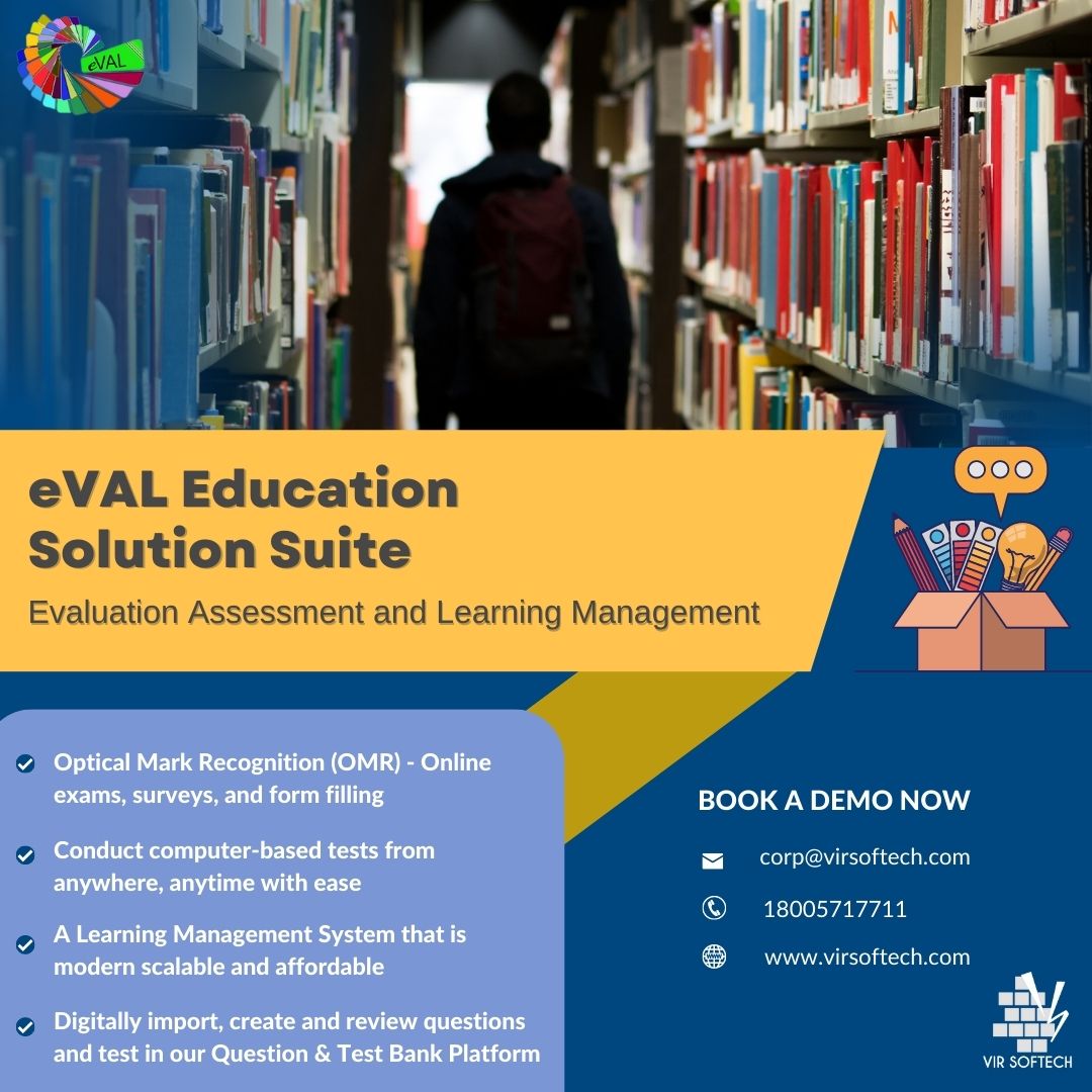 virsoftech's tweet photo. VIR Softech's eVAL Education Solution Suite is dedicated to empowering educational institutions worldwide to become efficient, productive, and profitable in the new hybrid learning world. Check out all our offerings at https://t.co/i5Zgzqldk3.
#edtech #education #eVALeducation https://t.co/Froeqs3seU