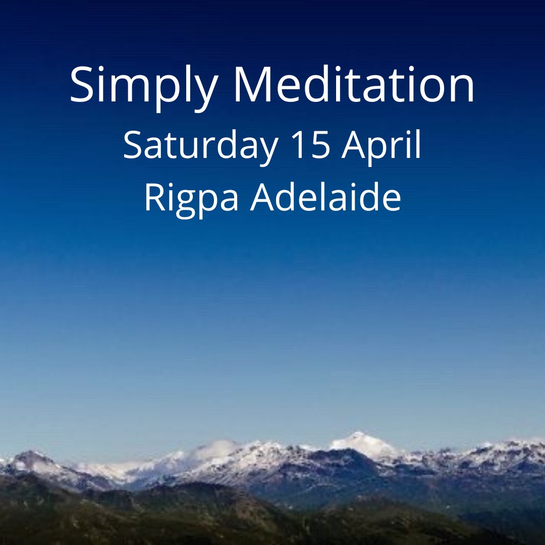 Join us Sat 15 April, at Rigpa Adelaide310 South Terrace for a day of Simply Meditation.
Hour-long sessions starting at 10am, 11.30am, 1.30pm and 2.50pm
 #whatsonadelaide #adelaide #discoveradelaide
#meditateinadelaide #theosophical #southterrace #southterraceadelaide