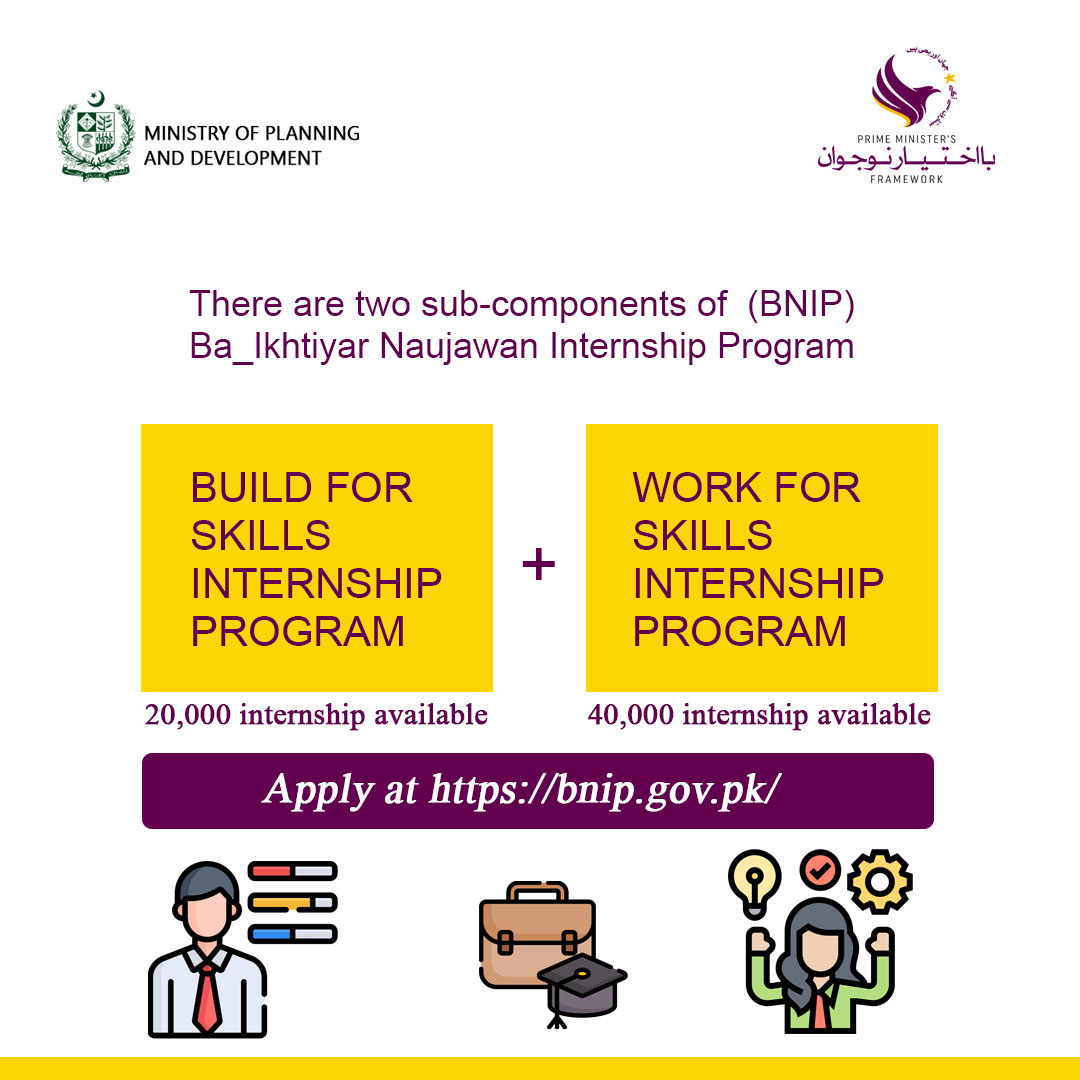 AHQ300's tweet photo. 🎓👨🎓👩🎓 PM's #Ba_IkhtiyarNaujawan Internship Program (#BNIP) is empowering Pakistan's youth by awarding 60,000 paid internships to fresh graduates for 6-12 months with a monthly stipend of Rs. 25,000 - 40,000
📢 Last date: April 11,2023
Apply on : https://t.co/Mg4ynJ1Rrj
#PM4Youth https://t.co/qneCoGornL