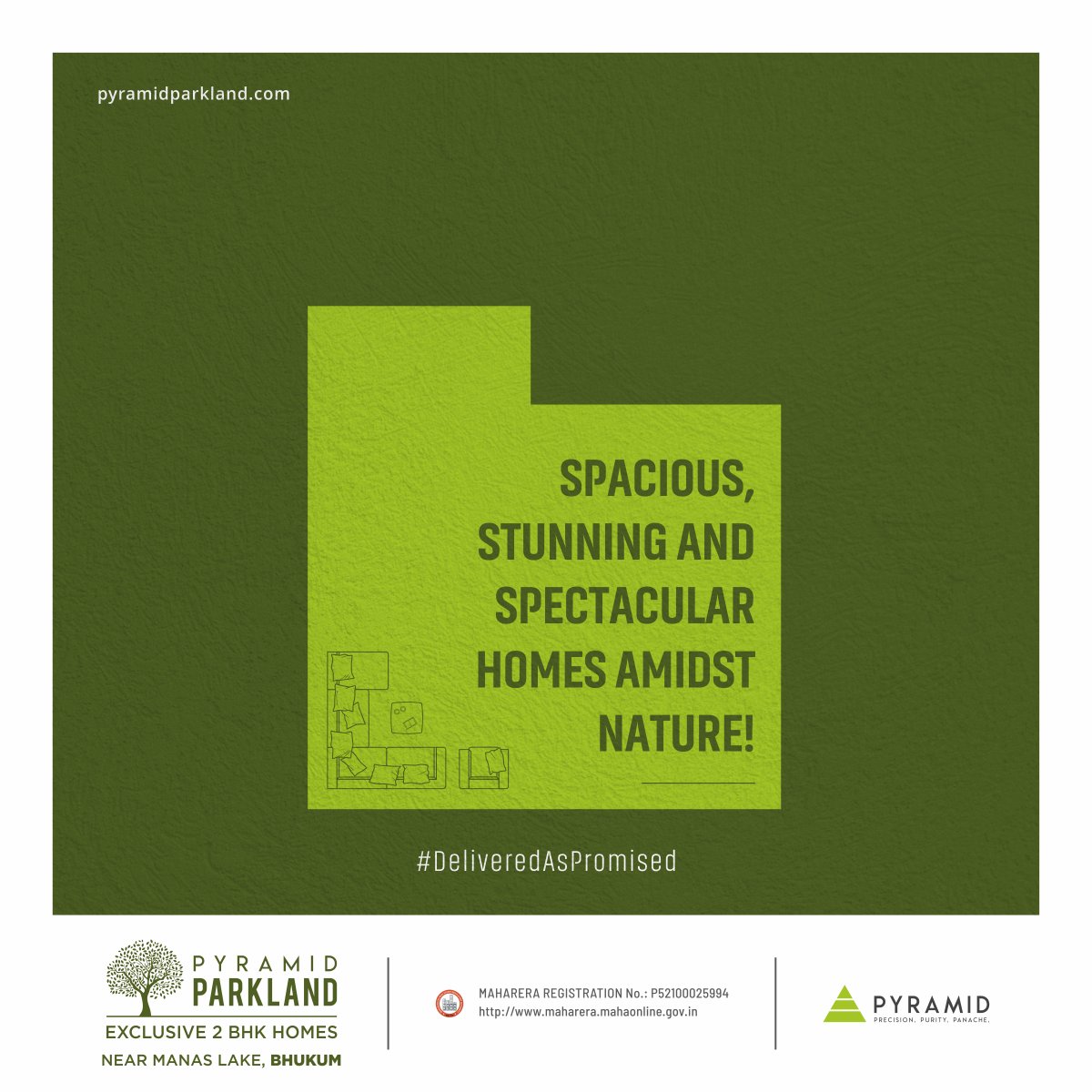 Pyramidlifstyl's tweet photo. 2 BHK #PyramidParkland at Bhukum, make the ideal getaway for people looking for a home close to Kothrud, Warje and adjoining areas. These smartly designed #2BHKhomes come with one of the #largestCarpet areas in the vicinity and a host of amenities for your leisure and comfort. https://t.co/F4Xi7Foout