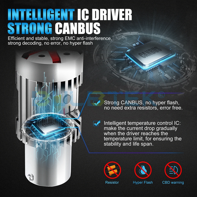 BULBTEK_LED_2's tweet photo. 🆒SMD3570-2 car LED bulb.
 👍Super CANBUS, no hyper flash.
 ✅Fan cooling for big power 23W.
 👉Application: turning, reversing, braking.
 🌐https://t.co/vshpwQPkHp
 #CarLEDBulb #AutoLEDLamp #SignalLEDBulb #TurningLEDBulb #ReverseLEDBulb #BackupLEDBulb #BrakeLEDBulb #TailLEDBulb https://t.co/IKNRfrmNyS