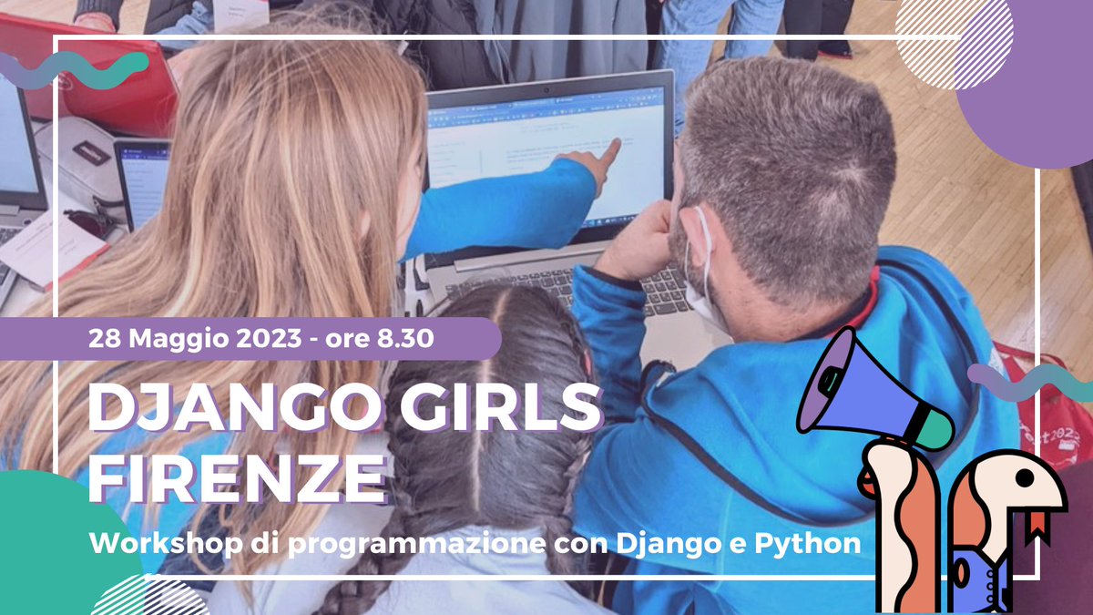 Anche quest'anno <a href="/djangogirlsIT/">djangogirls IT</a> organizza un workshop gratuito di programmazione. 
Si terrà il 28 Maggio 2023 a Firenze in occasione di #PyConIT23 ed è aperto a tutte donne che desiderano imparare a programmare!
📌 Info e iscrizioni qui: djangogirls.org/en/pyconitalia/

#python #django