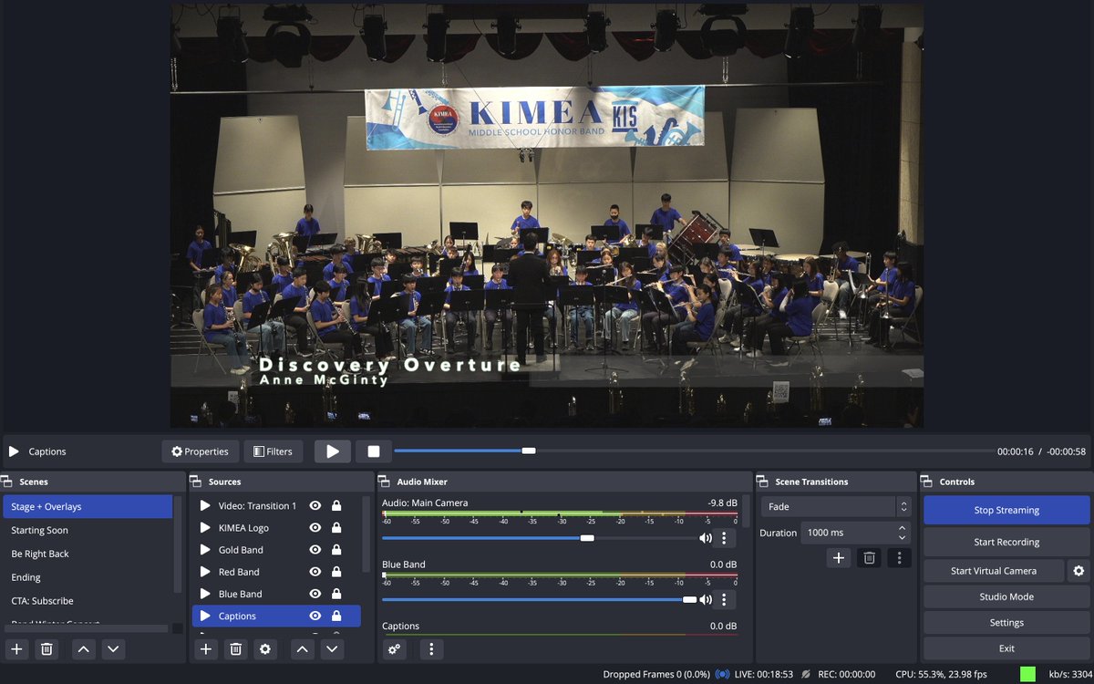 edtechii's tweet photo. Today, @kispride hosts the 2023 KIMEA Middle School Honor Band Concert 🎺 🎼.
Supporting young musicians from @kisjeju @CheongnaDalton and @SFS1912 by bringing these fantastic tunes to a broader audience via 🔴livestream.
#KIMEA #Livestream #OBS https://t.co/duGkNBCrzq