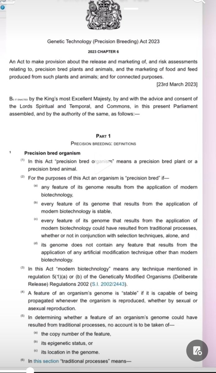 QuantumTruthBot's tweet photo. 🔬 UK's Genetic Technology Precision Breeding Act 2023 receives royal assent, permitting bioengineering in both plant and animal-based foods. These foods ☠️ could possess mRNA and GMO bacteria, capable of spreading viruses, vaccines & cellular directives. #GMOFoods #UKBioTech https://t.co/TsbZ90nqOD