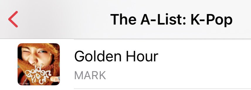 TeamMarkLee's tweet photo. 📣 Golden Hour has been added to "The A-List: KPOP" playlist on Apple Music!

✔️ Click/search > Find Golden Hour > Play
▪️ Helps the position of Golden Hour in the playlist and higher chance of being added to more

 🔗https://t.co/P0XOQCOFDl

#GoldenHourWithMark 
#MARK_GoldenHour https://t.co/lsxcXgvOgN