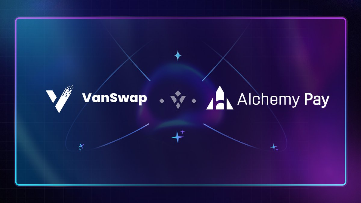 🥳Thrilled to announce an integration partnership with <a href="/AlchemyPay/">Alchemy Pay|$ACH: Fiat-Crypto Payment Gateway</a>, which means there are 2 options for #OTC trading on VanSwap.

🎁10x50 $VAN sponsored by <a href="/Van_Swap/">VanSwap</a> to celebrate this historical event.

🚀To enter： 
1⃣ Follow <a href="/Van_Swap/">VanSwap</a> &amp; <a href="/AlchemyPay/">Alchemy Pay|$ACH: Fiat-Crypto Payment Gateway</a> 
2⃣ Like &amp; RT
3⃣ Comment.