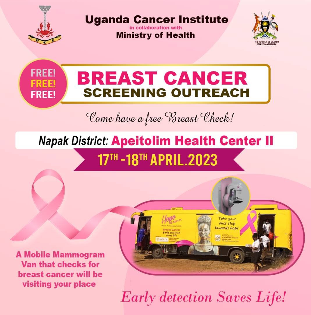 @UgandaCancerIns has organized an outreach on Breast cancer in Napak District to help residents in this district rule out their proneness to breast cancer and seek for more information on this disease. #FightCancerUg @MoICT_Ug @MinofHealthUG @DMU_Uganda @azawedde @KabbyangaB