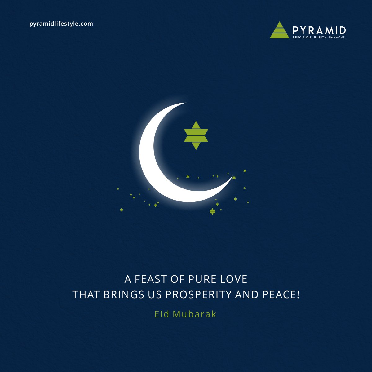 Pyramidlifstyl's tweet photo. This Eid, may Allah bless us all with the answer to every prayer you made and shower us with his pure love for a life of happiness and fortune.  Pyramid Lifestyle wishes you and your loved ones a very warm, happy, healthy &amp; prosperous Eid. . . #EidMubarak #EidAlFitr #Eid2023 https://t.co/8IdFAxyLt2