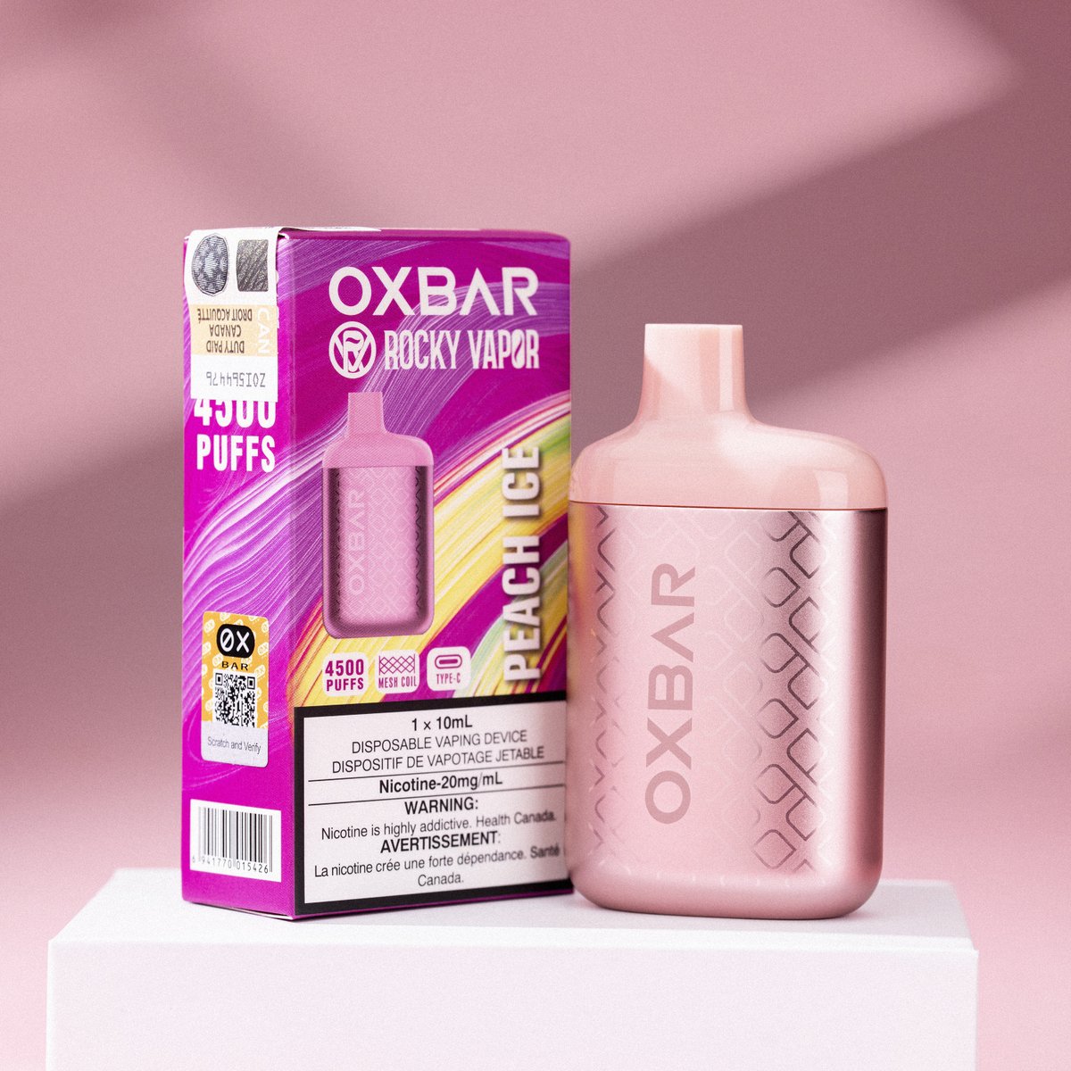 Let the Peach Ice refresh your
day😍
- Oxbar&amp;Rocky Vapor 4500 puffs

#Oxbar #rockyvapor #disposables #disposable
#disposablevape #disposablepod