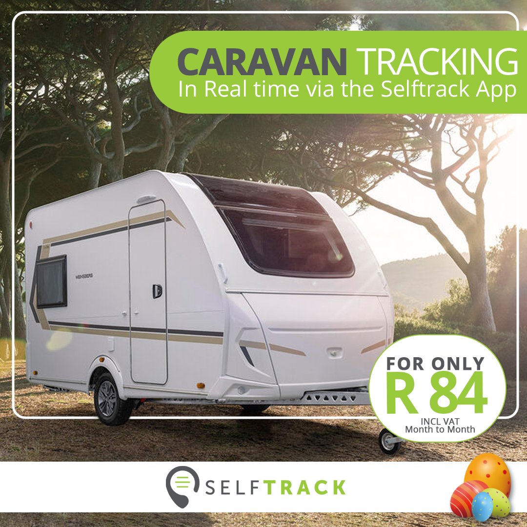 Track your #Caravan in real time via the #Selftrack Mobile App for only R84 incl VAT M2M. Deactivate your device when the caravan is not in use. Visit selftrack.co.za Contact 012 460 1495 WhatsApp 071 604 6133 #gpstracking #RealTimeTracking #CaravanTracking #Camping
