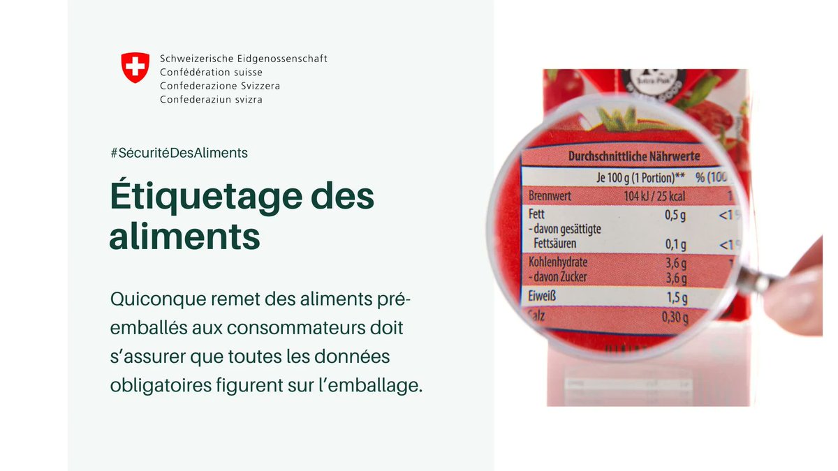 BLV_OSAV_USAV's tweet photo. L’emballage d’un aliment comporte des indications sur sa composition et d’autres informations importantes. Quelles données doivent figurer sur l’étiquette d’un aliment ? Réponse dans les informations de l‘#OSAV : https://t.co/wAQQHXXvUN - #SécuritéDesAliments https://t.co/SzMeNYZdc0