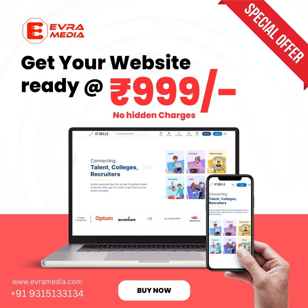 evra_media's tweet photo. Elevate your online presence with our professional website design services starting from just ₹999. Our expert team of designers will work with you to create a stunning website that truly represents your brand and engages your audience.
#webdesign #webdevelopment #evramedia https://t.co/X4HnnFvg8t