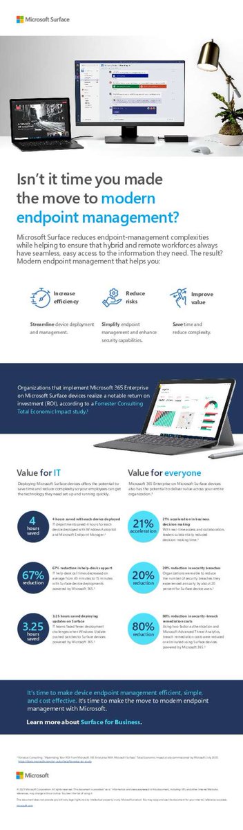 emeralditms's tweet photo. If you're thinking of outfitting your remote or hybrid workforce with @Microsoft Surface, now's the perfect time. Microsoft Surface reduces endpoint management complexity and ensures seamless, easy access to data. Take a look. https://t.co/L5TAvd77Di https://t.co/blLGvLfdcq