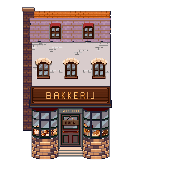 It is #TrailerTuesday my friends, and today I want to show some progress that was made last week on the Amsterdam Bakery for my first level. Details and small corrections still need to be made, but I am starting to like it. #indiedev #indiegamedev #pixelart Show those games!