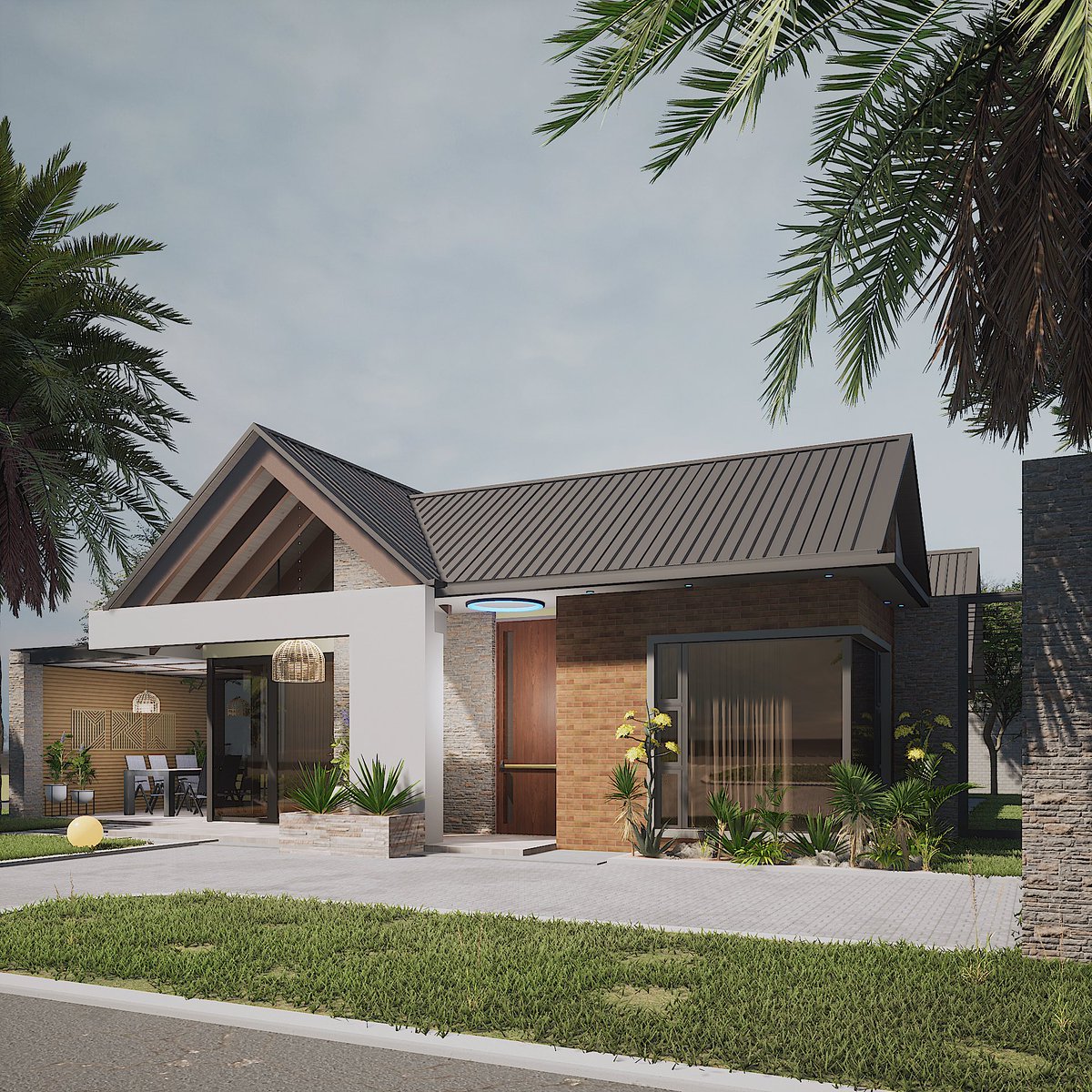 Excited sharing images of a design of house Nigel, Madokero. With an existing slab level, goal was to reconfigure layout to new spatial needs, create a more modern outlook and make provision for outdoor living .  4 bedrooms, 2 ensuite. Floor area 175 SQM Stand 400 SQM.