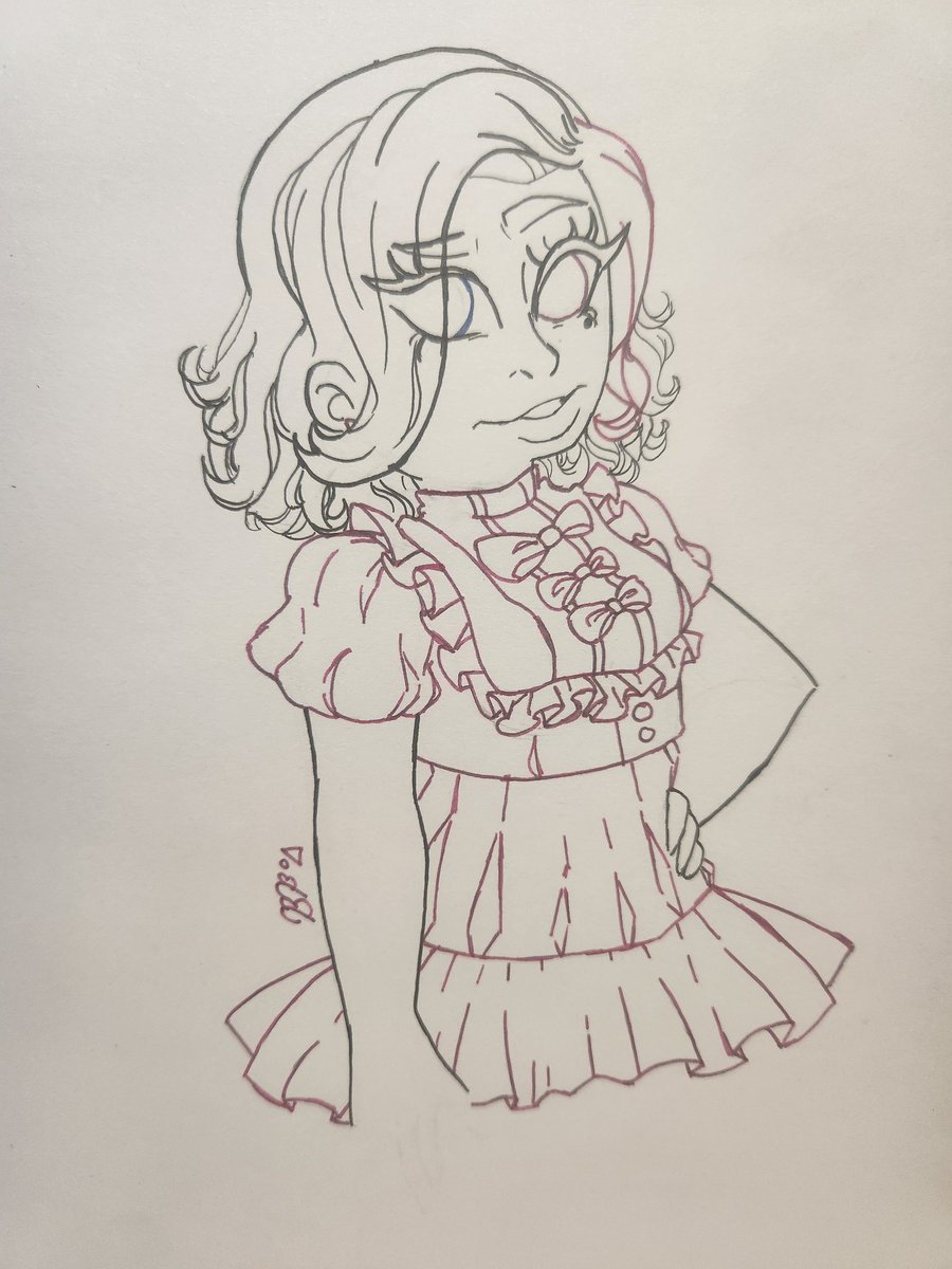 DeVillainess1's tweet photo. The bows are my favorite so far
#workinprogress #shezow #myart #fanart #traditionalart #Kellyhamdon https://t.co/RKnnIf1APo