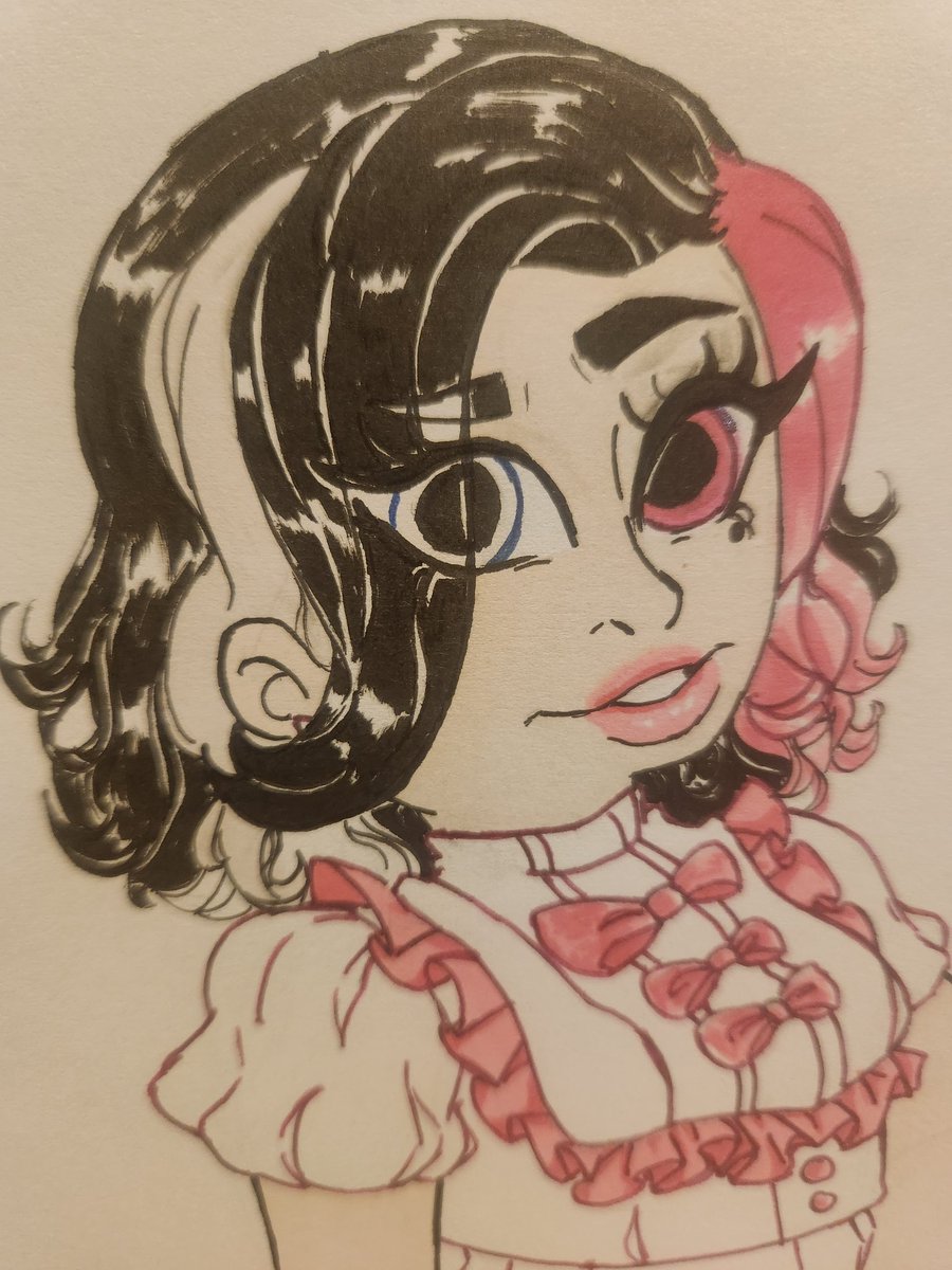 DeVillainess1's tweet photo. The bows are my favorite so far
#workinprogress #shezow #myart #fanart #traditionalart #Kellyhamdon https://t.co/RKnnIf1APo