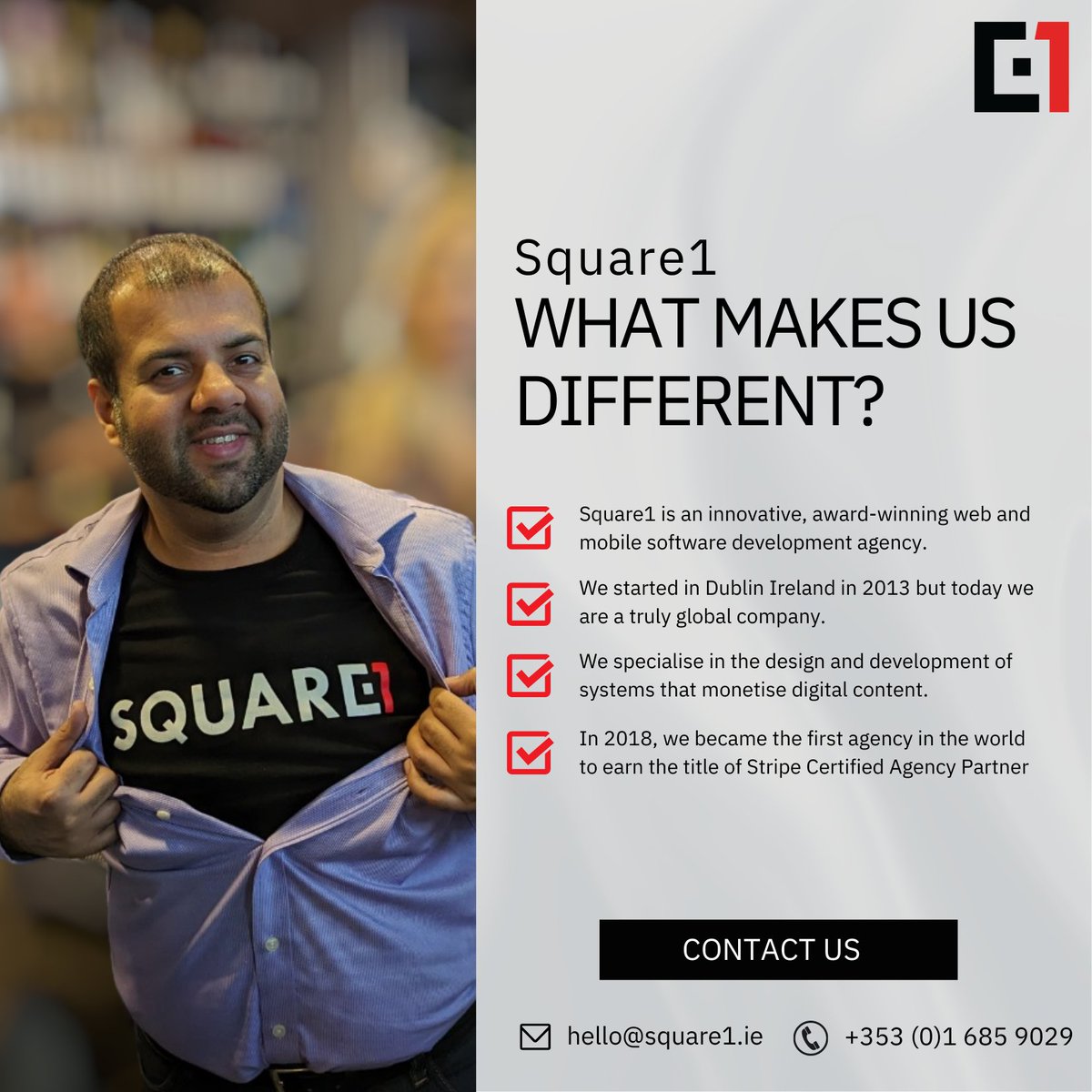 square1_io's tweet photo. Discover what sets Square1 apart! Our award-winning agency has expertise in designing and developing systems to monetise digital content. We were the first agency to be recognised as a @stripe  Certified Agency Partner. https://t.co/bocHPROOSn https://t.co/LOFQv0ctsU