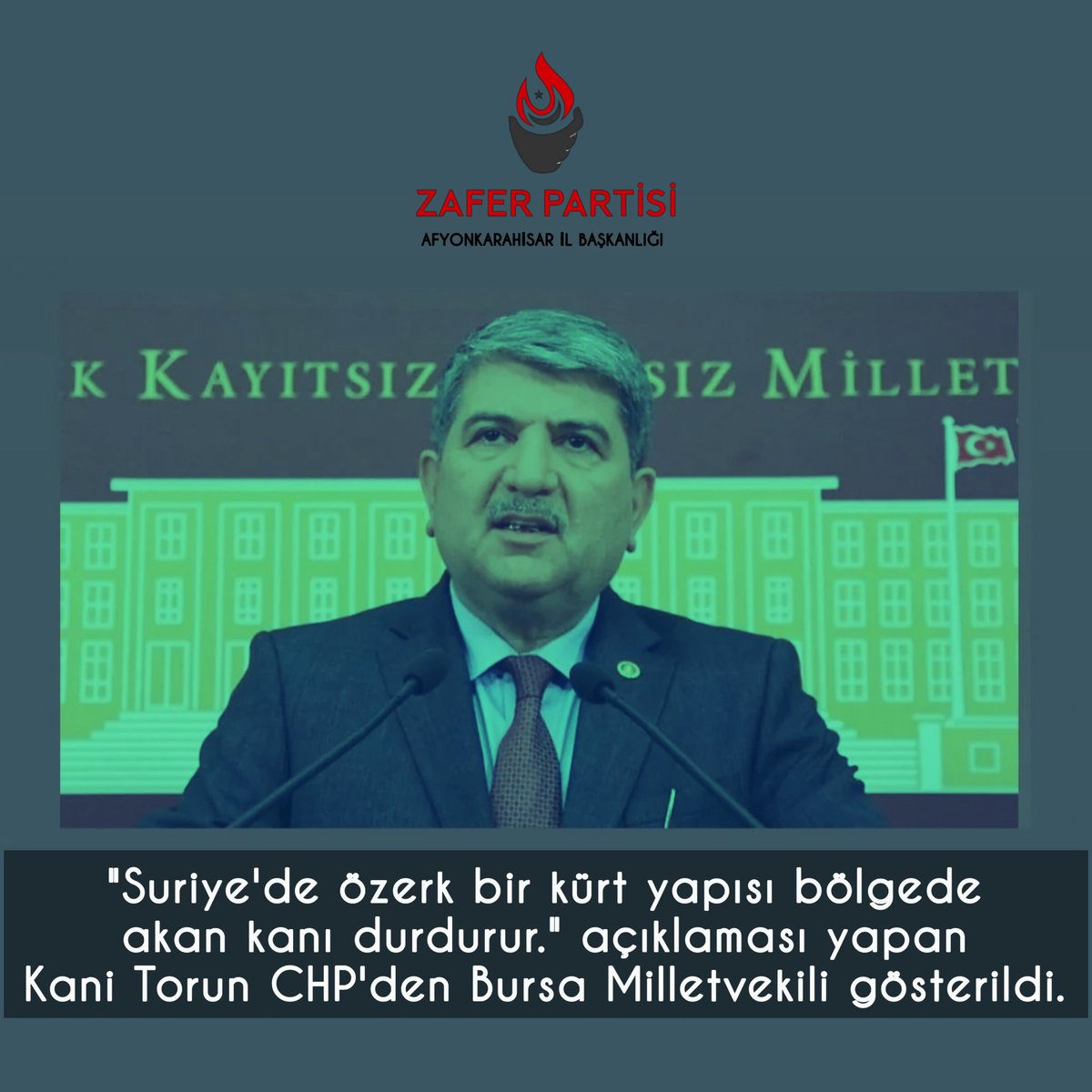 Meclisi hainlerin eline bırakma! Ülkeyi siyasetçi kılığındaki teröristlere teslim etme! 
#ZaferPartisi burada!