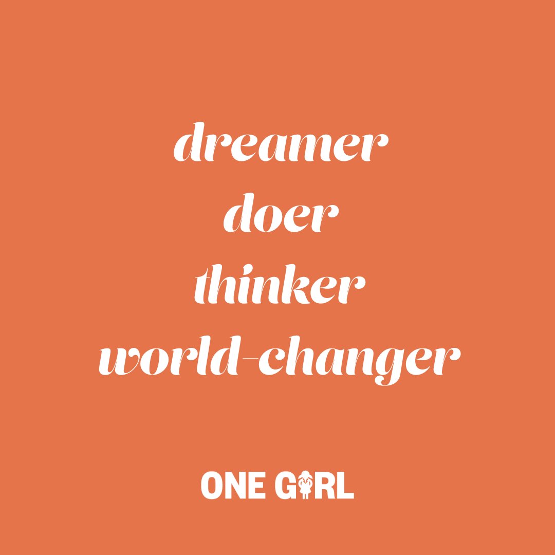 onegirlorg's tweet photo. Let's keep dreaming, doing, and changing the world, one girl at a time! 👊

#empowergirls #girlseducation #onegirl #genderequality #education #changetheworld #educategirls #girlsandwomen #educationforall https://t.co/2RHMNZUcMt