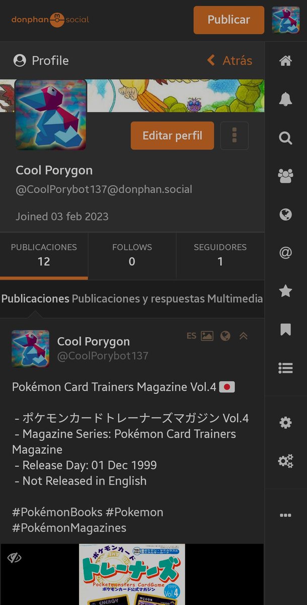 coolporybot137's tweet photo. We're back!!! Just in another place.

Now we're available on Mastodon!!!
Card/Book covers every 30 minutes

https://t.co/07yVUzR3gZ https://t.co/qARqoNnLJz